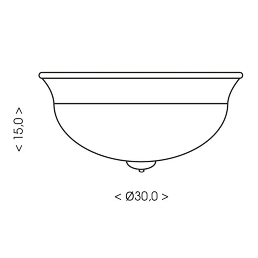 BRILAGI - Lubinis šviestuvas FRESCO 2xE27/40W/230V Ø 30 cm varinis