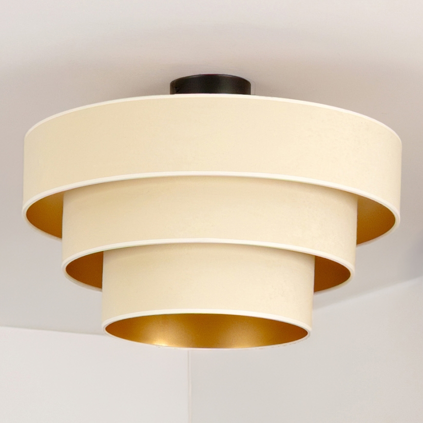 Brilagi - Lubinis šviestuvas LUNETA 1xE27/60W/230V pr. 40 cm kreminė/auksinė