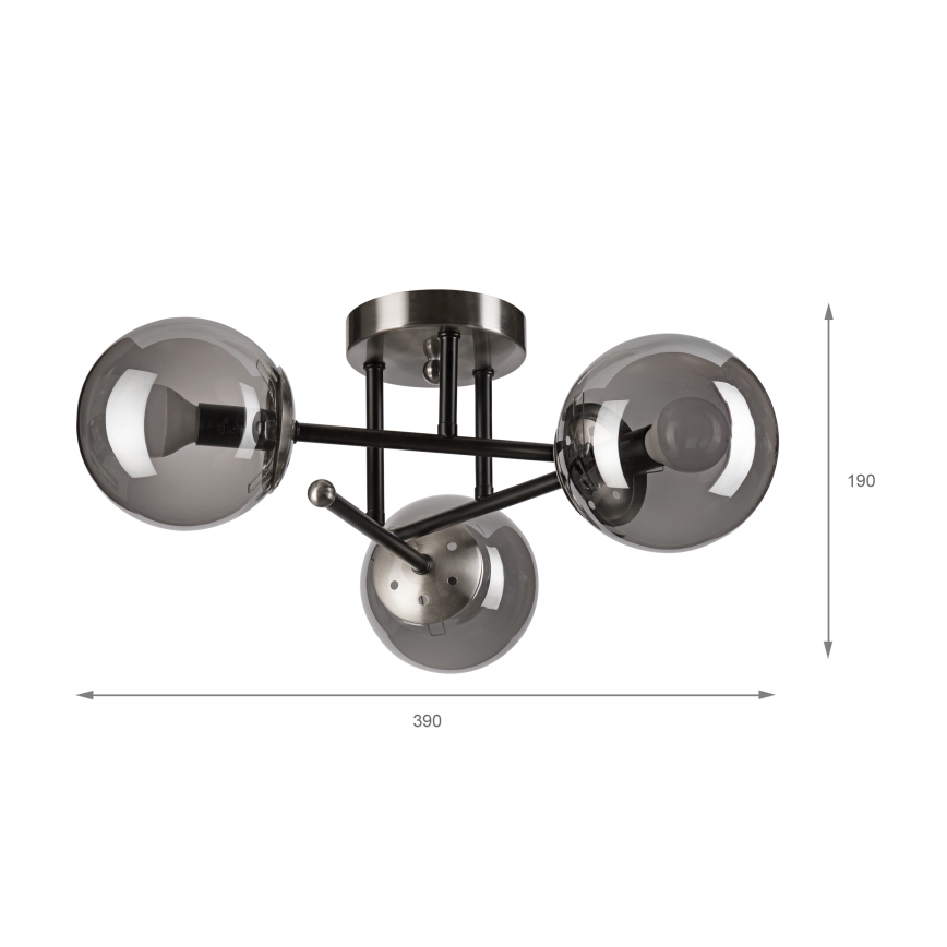 Brilagi - Lubinis šviestuvas MALIVA 3xE14/15W/230V matinis chromas/dūminis