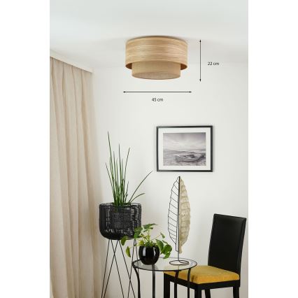 Brilagi - Lubinis šviestuvas MONTANA BOHO 1xE27/15W/230V diametras 45 cm ruda
