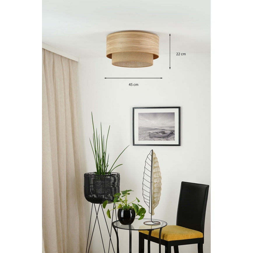 Brilagi - Lubinis šviestuvas MONTANA BOHO 1xE27/15W/230V diametras 45 cm ruda