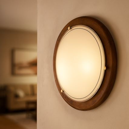 Brilagi - Lubinis šviestuvas ORBIS 1xE27/60W/230V, skersmuo 30 cm, pušis