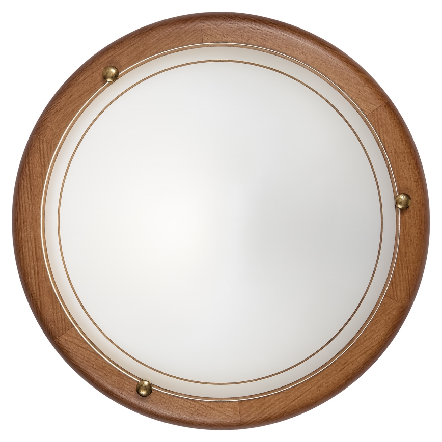 Brilagi - lubinis šviestuvas ORBIS 1xE27/60W/230V, Ø 30 cm, pušies apdaila