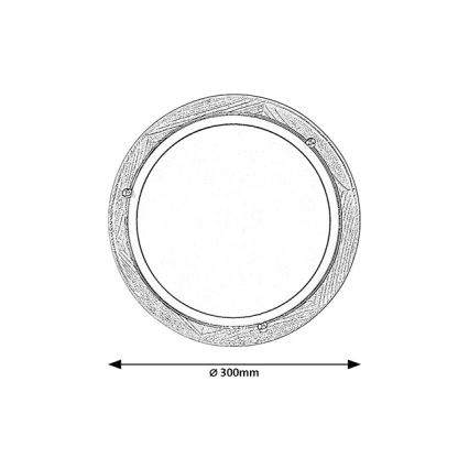 Brilagi - lubinis šviestuvas ORBIS 1xE27/60W/230V, Ø 30 cm, pušies apdaila