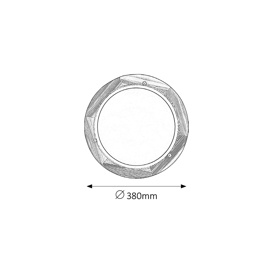 Brilagi - lubinis šviestuvas ORBIS, 2xE27/60W/230V, skersmuo 38 cm, pušies apdaila