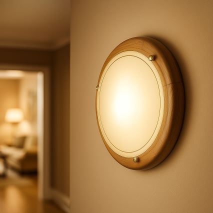 Brilagi - Lubinis šviestuvas ORBIS, 2xE27/60W/230V, skersmuo 38 cm, pušinis