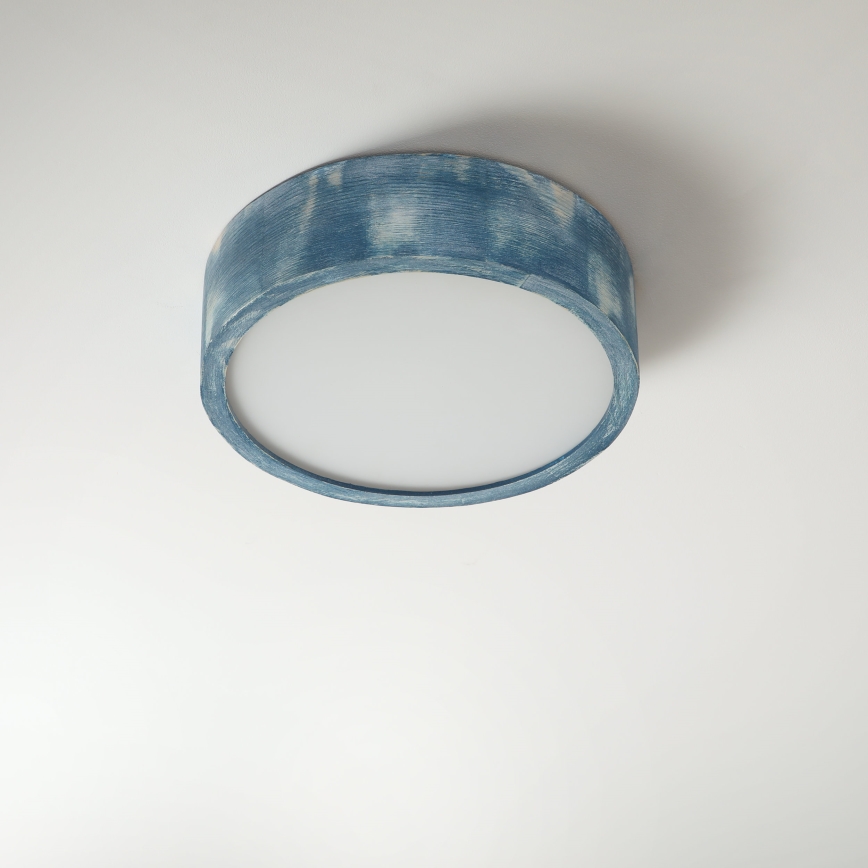 Brilagi - lubinis šviestuvas PINO, 1xE27/15W/230V, pušies/mėlyna, skersmuo 27,5 cm