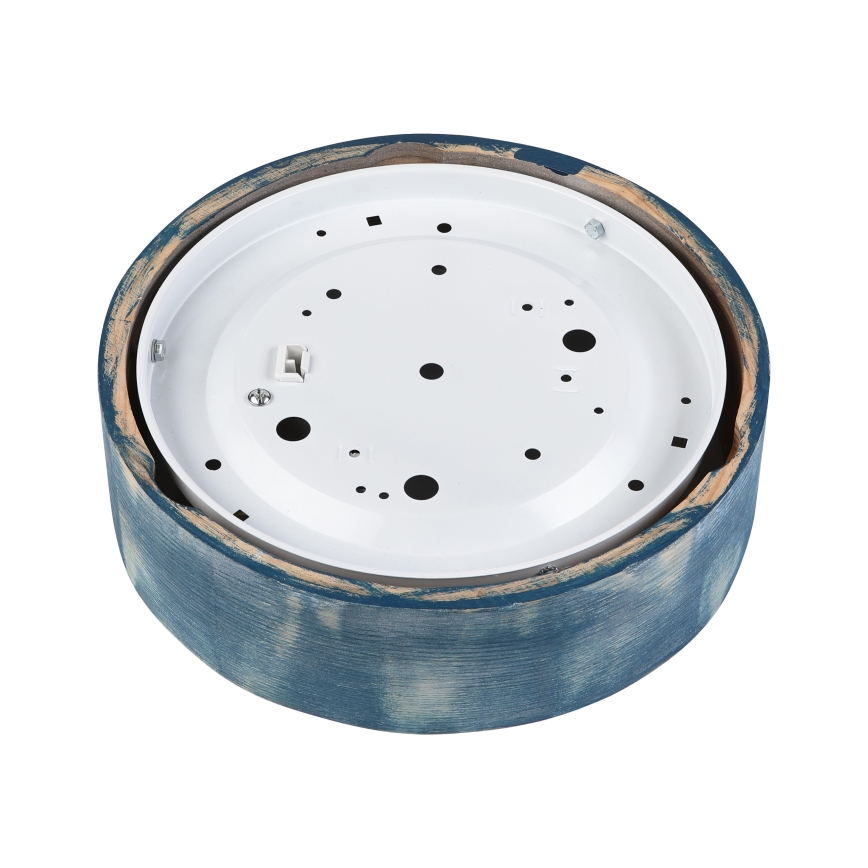 Brilagi - lubinis šviestuvas PINO, 1xE27/15W/230V, pušies/mėlyna, skersmuo 27,5 cm