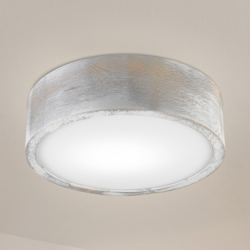 Brilagi - Lubinis šviestuvas PINO 1xE27/15W/230V pušis/sidabrinė skersmuo 27,5 cm