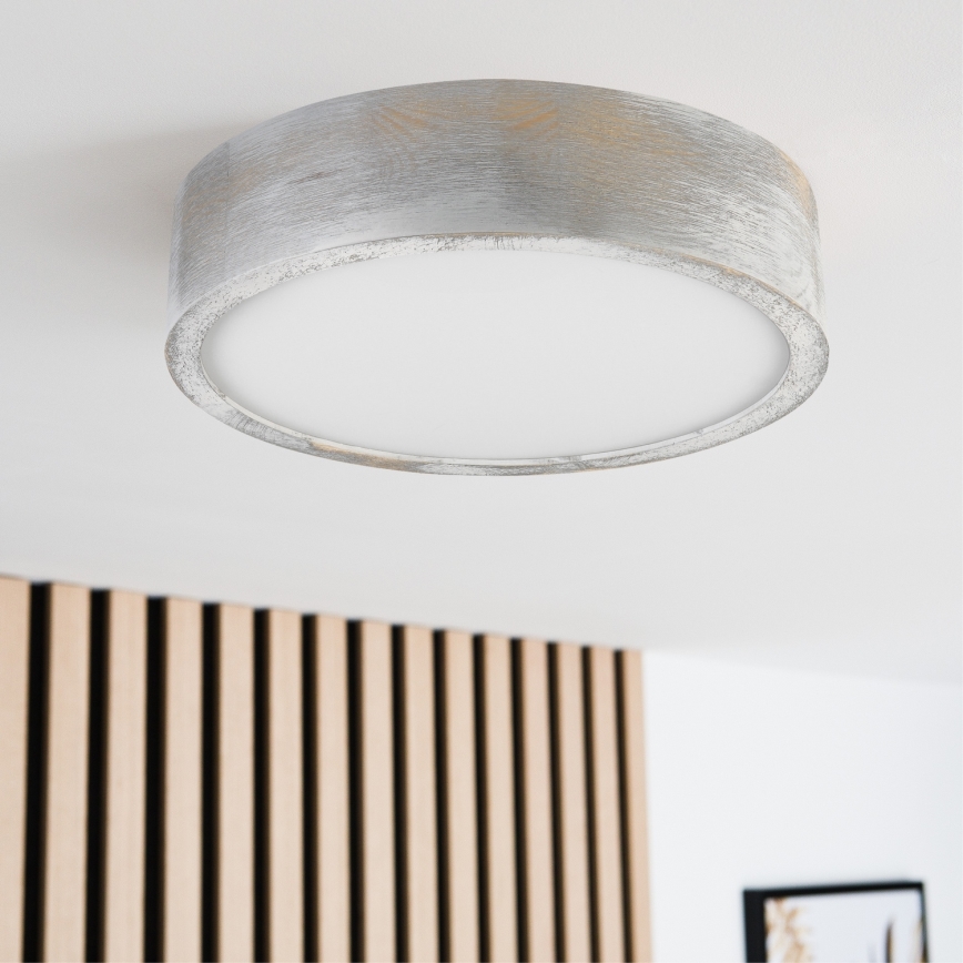 Brilagi - Lubinis šviestuvas PINO 1xE27/15W/230V pušis/sidabrinė skersmuo 27,5 cm