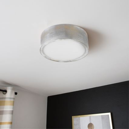 Brilagi - Lubinis šviestuvas PINO 1xE27/15W/230V pušis/sidabrinė skersmuo 27,5 cm