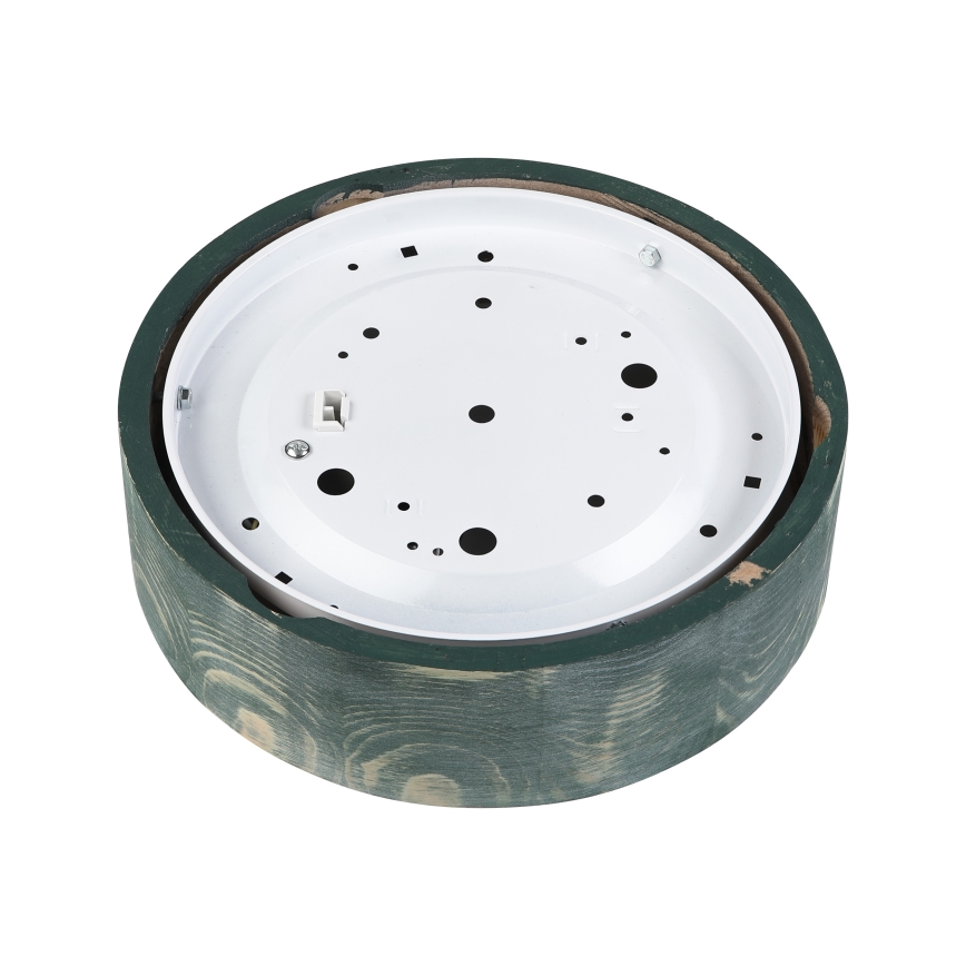 Brilagi - Lubinis šviestuvas PINO 1xE27/15W/230V pušis/žalia Ø 27,5 cm