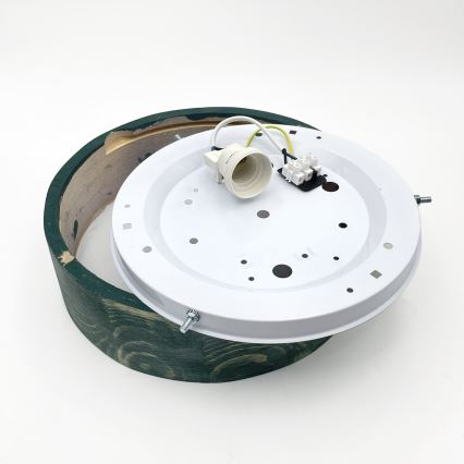 Brilagi - Lubinis šviestuvas PINO 1xE27/15W/230V pušis/žalia Ø 27,5 cm