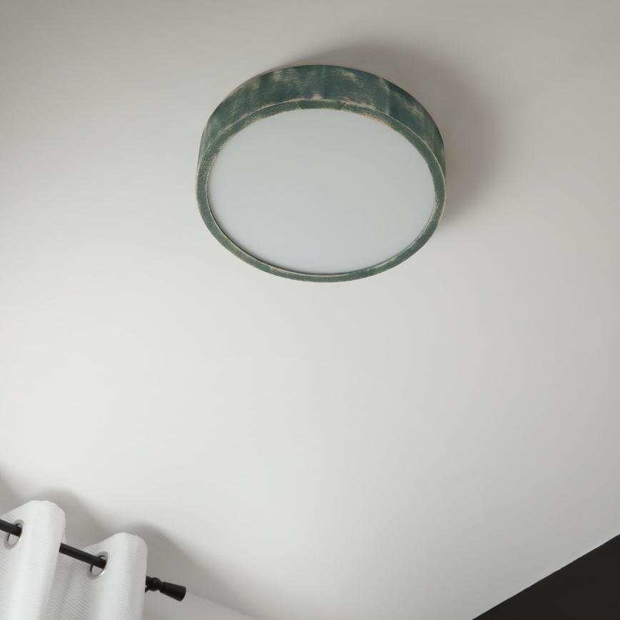 Brilagi - lubinis šviestuvas PINO 2xE27/15W/230V pušinis/žalias Ø 37,5 cm