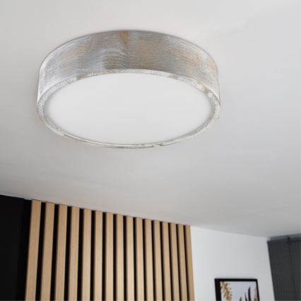 Brilagi - lubinis šviestuvas PINO 2xE27/15W/230V pušis/sidabrinė skers. 37,5 cm