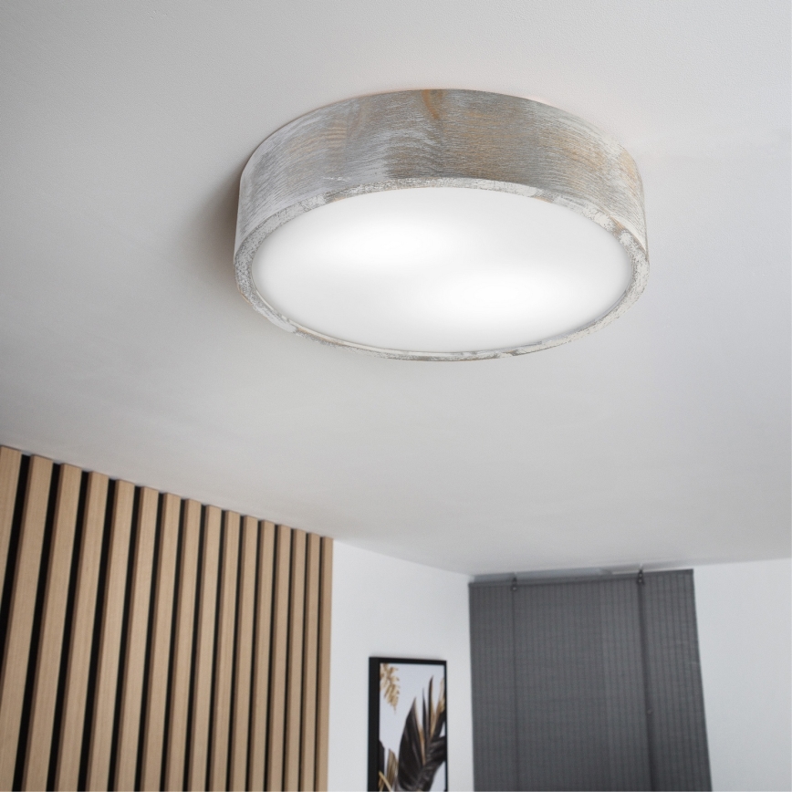 Brilagi - lubinis šviestuvas PINO 2xE27/15W/230V pušis/sidabrinė skers. 37,5 cm