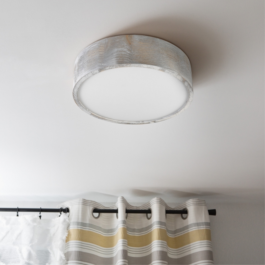 Brilagi - lubinis šviestuvas PINO 2xE27/15W/230V pušis/sidabrinė skers. 37,5 cm