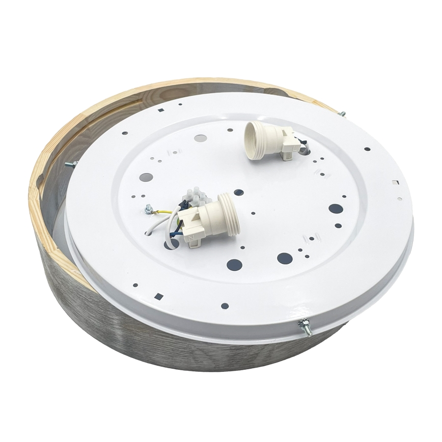 Brilagi - lubinis šviestuvas PINO 2xE27/15W/230V pušis/sidabrinė skers. 37,5 cm