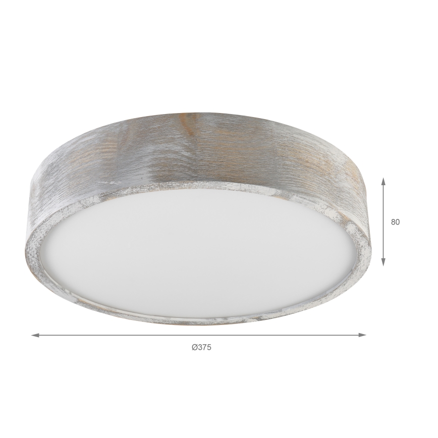 Brilagi - lubinis šviestuvas PINO 2xE27/15W/230V pušis/sidabrinė skers. 37,5 cm