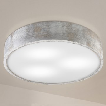 Brilagi - Lubinis šviestuvas PINO 3xE27/15W/230V pušinis/sidabrinis, skersmuo 47,5 cm