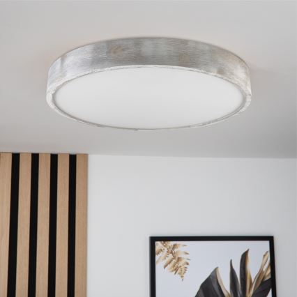 Brilagi - Lubinis šviestuvas PINO 3xE27/15W/230V pušinis/sidabrinis, skersmuo 47,5 cm