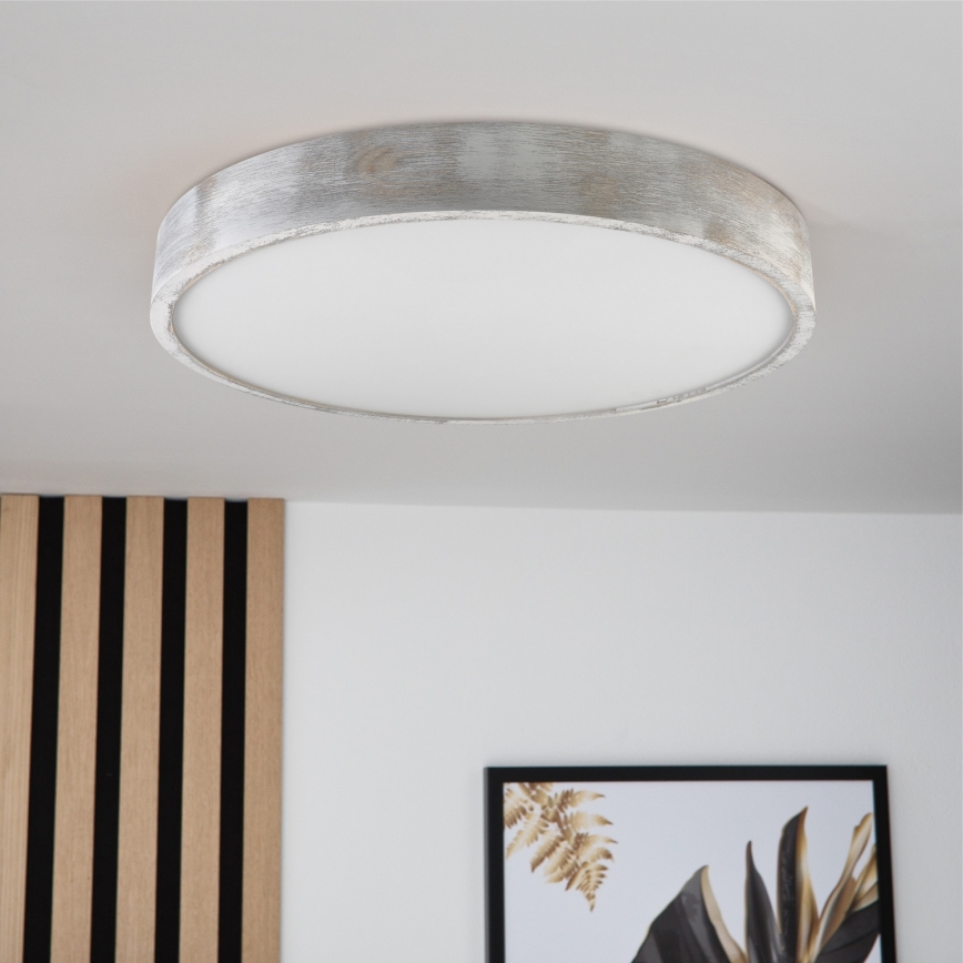 Brilagi - Lubinis šviestuvas PINO 3xE27/15W/230V pušinis/sidabrinis, skersmuo 47,5 cm