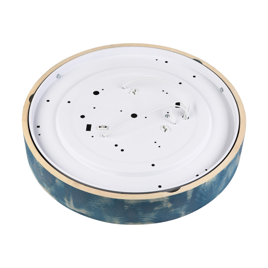 Brilagi - Lubinis šviestuvas PINO 3xE27/15W/230V pušis/mėlyna skers. 47,5 cm