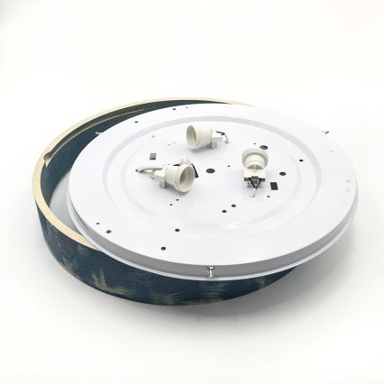 Brilagi - Lubinis šviestuvas PINO 3xE27/15W/230V pušis/mėlyna skers. 47,5 cm