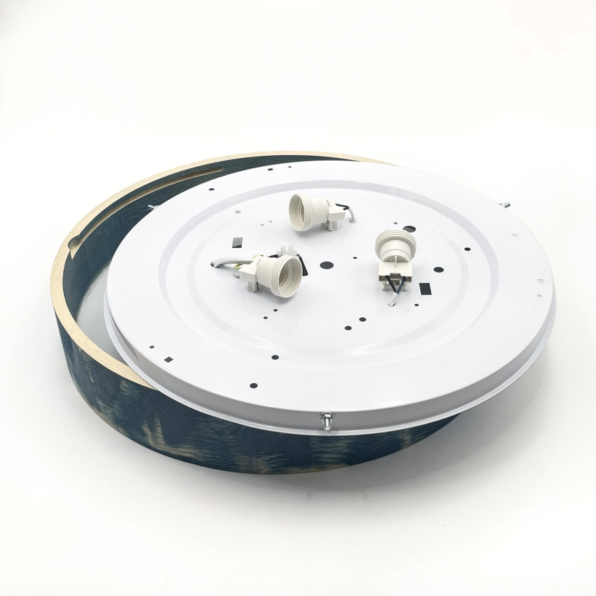 Brilagi - Lubinis šviestuvas PINO 3xE27/15W/230V pušis/mėlyna skers. 47,5 cm