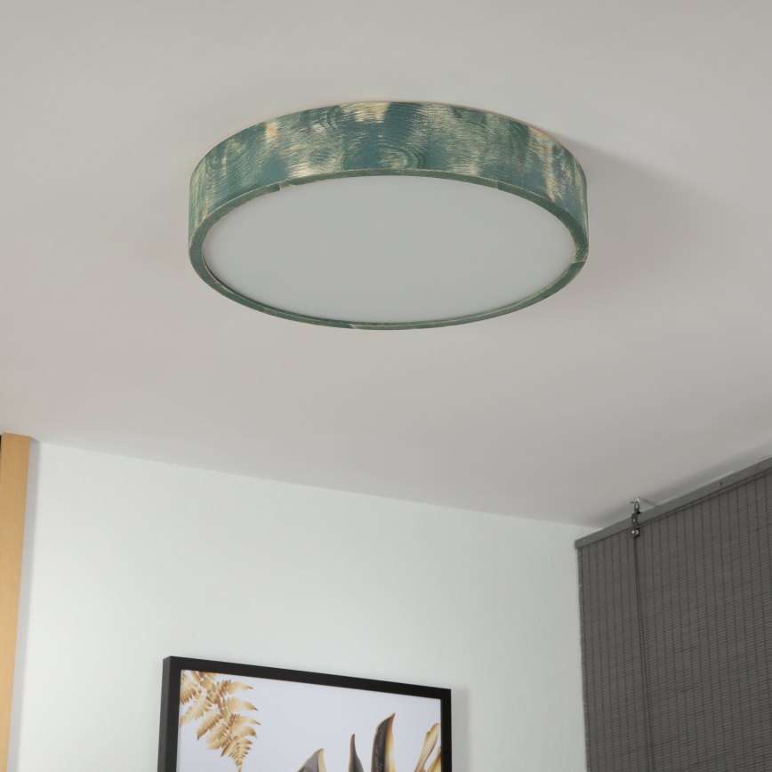 Brilagi - Lubinis šviestuvas PINO 3xE27/15W/230V pušis/žalia, skersmuo 47,5 cm