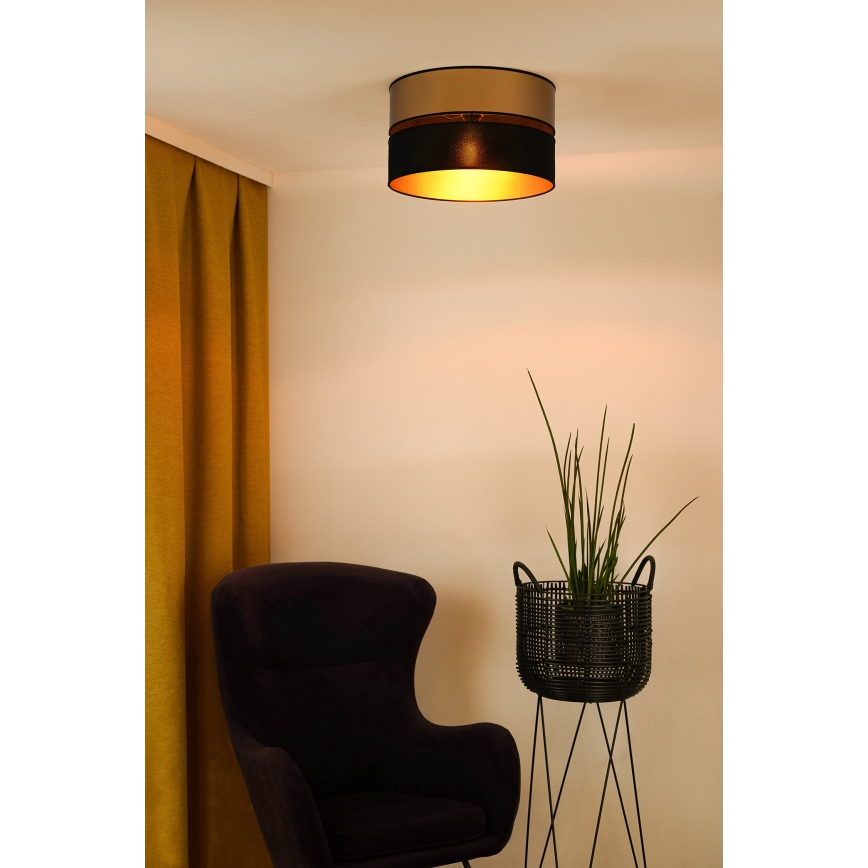 Brilagi - Lubinis šviestuvas ROYAL 1xE27/15W/230V diametras 40 cm juoda/auksas