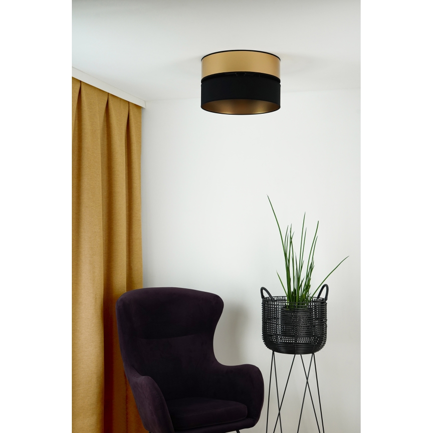 Brilagi - Lubinis šviestuvas ROYAL 1xE27/15W/230V diametras 40 cm juoda/auksas