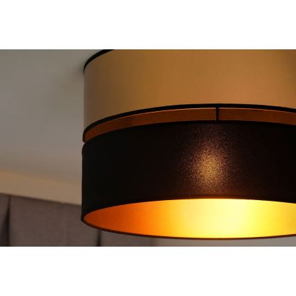 Brilagi - Lubinis šviestuvas ROYAL 1xE27/15W/230V diametras 40 cm juoda/auksas