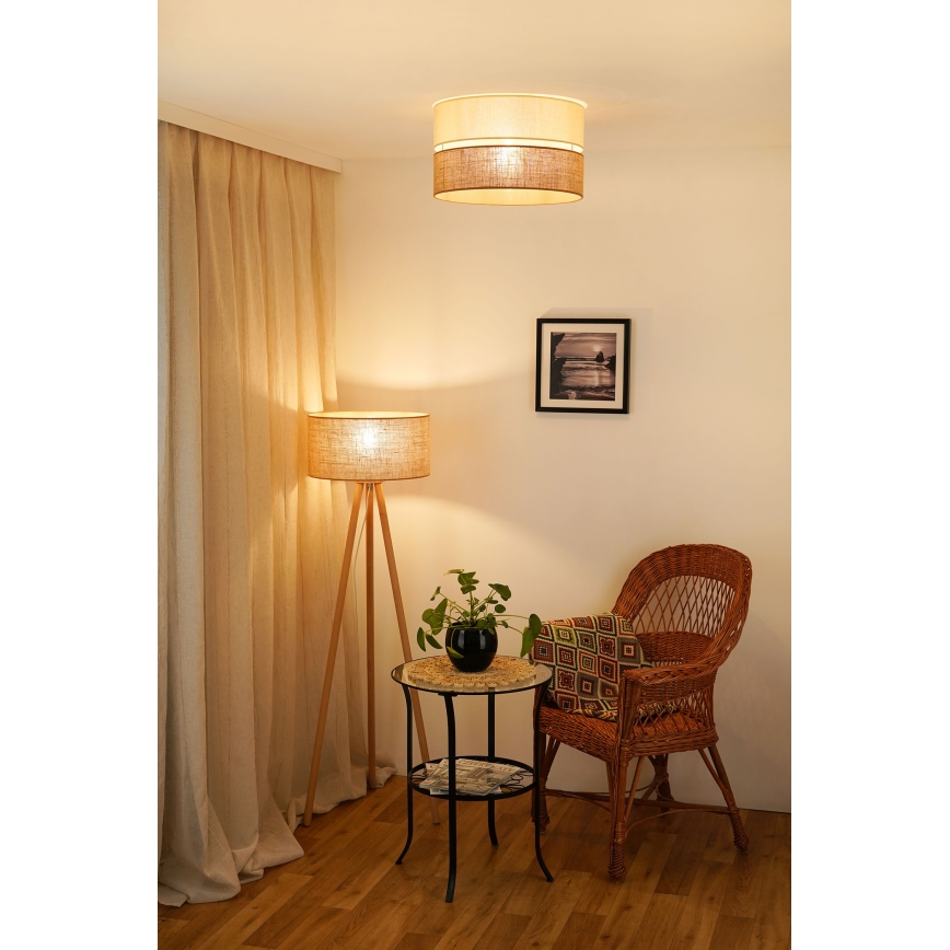 Brilagi - Lubinis šviestuvas ROYAL YUTE 1xE27/15W/230V diametras 40 cm smėlio spalva/kreminė