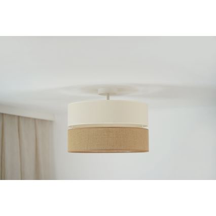 Brilagi - Lubinis šviestuvas ROYAL YUTE 1xE27/15W/230V skersmuo 40 cm smėlio/kreminė spalva
