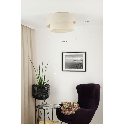 Brilagi - Lubinis šviestuvas SHINE 1xE27/15W/230V diametras 50 cm kreminė