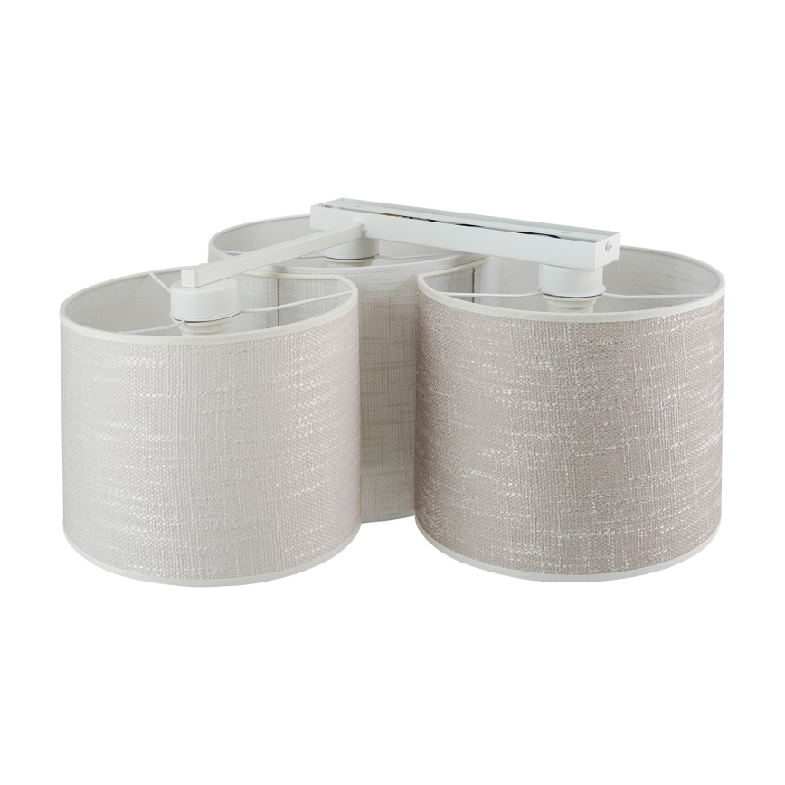 Brilagi - Lubinis šviestuvas SNAKE 3xE27/15W/230V 50x57 cm pilka/kreminė