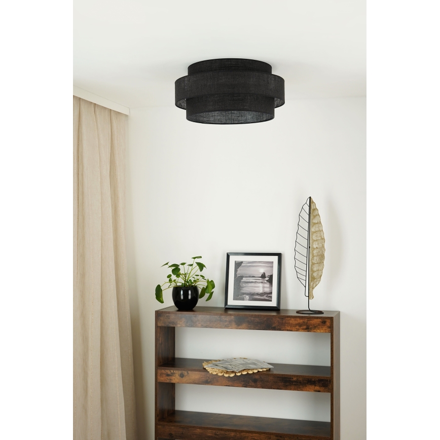 Brilagi - Lubinis šviestuvas SPACE YUTE LED/12W/230V diametras 50 cm 3000K/4000K/6400K juoda
