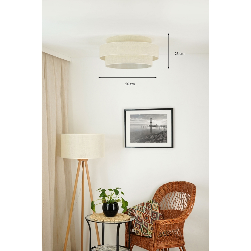 Brilagi - Lubinis šviestuvas SPACE YUTE LED/12W/230V diametras 50 cm 3000K/4000K/6400K kreminė