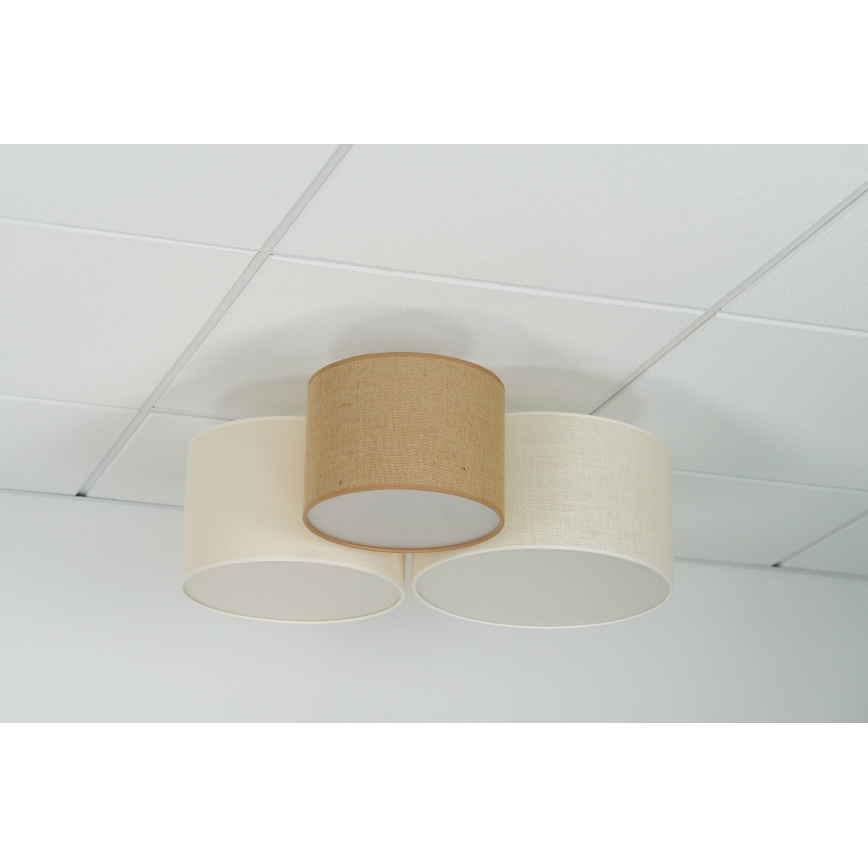 Brilagi - Lubinis šviestuvas SPIDER 3xE27/15W/230V 60x70 cm smėlinė/kreminė