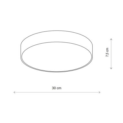 Brilagi - Lubinis šviestuvas su jutikliu CLARE 2xE27/24W/230V diametras 30 cm smėlio spalva