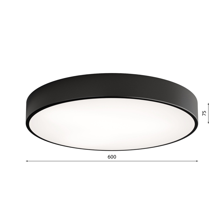 Brilagi - Lubinis šviestuvas su jutikliu CLARE 5xE27/40W/230V skersmuo 60 cm juodas
