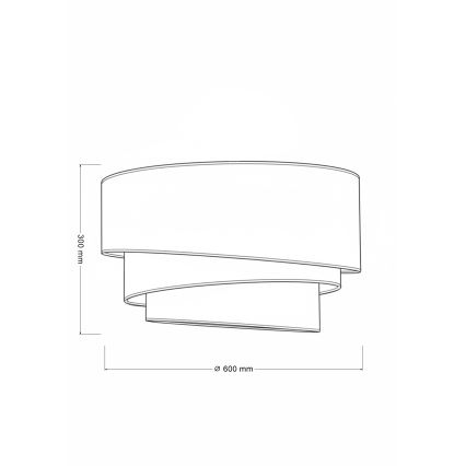 Brilagi - Lubinis šviestuvas TRIO 3xE27/60W/230V Ø 60 cm ruda/bėžinė/balta