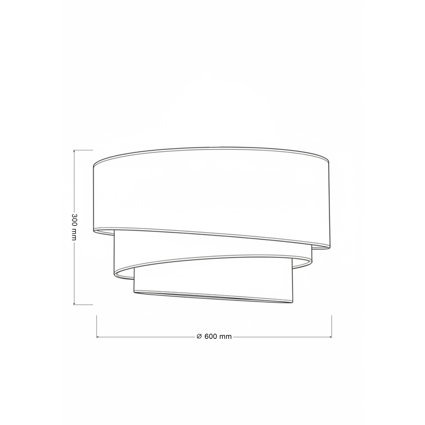 Brilagi - Lubinis šviestuvas TRIO 3xE27/60W/230V Ø 60 cm ruda/bėžinė/balta