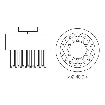 Brilagi - Lubinis šviestuvas VERVE 4xE14/40W/230V Ø 40 cm juodas