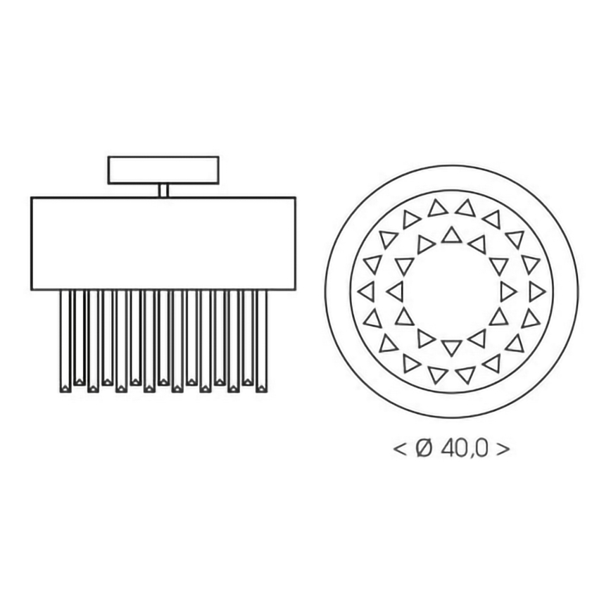 BRILAGI - Lubinis šviestuvas VERVE 4xE14/40W/230V Ø 40 cm juodas