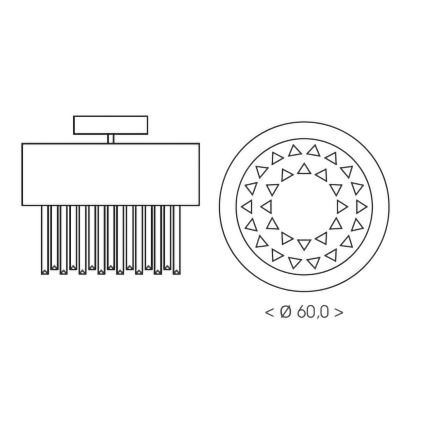 BRILAGI - Lubinis šviestuvas VERVE 6xE14/40W/230V Ø 60 cm juodas