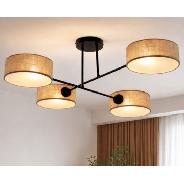 Brilagi - Lubinis šviestuvas VIRGO 4xE14/40W/230V smėlio/juoda