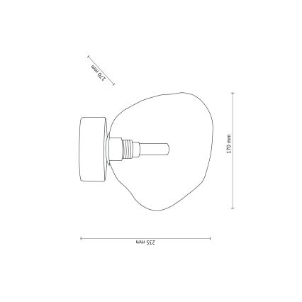 Brilagi - Lubinis šviestuvas VULCANO 1xG9/8W/230V ruda/dūminė smėlio spalva