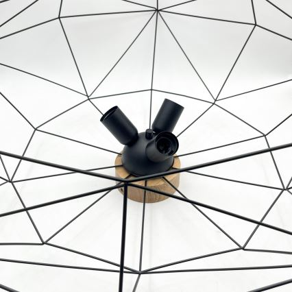 Brilagi - Lubinis šviestuvas WOODY BASKET 3xE27/60W/230V, skersmė 80 cm, ąžuolas